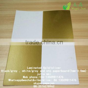 Laminated Coated Paperboard (gold + grey + white FAD