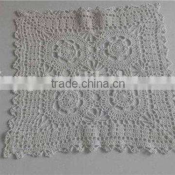 Elegant factory handmade crochet table cloth with lace