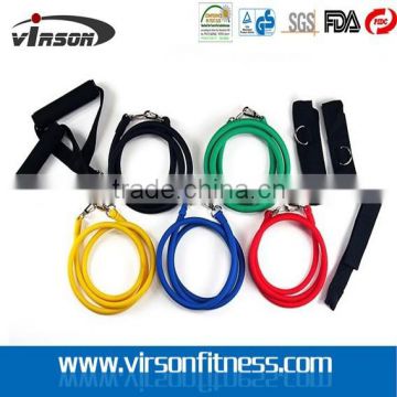 Crossfit Exercise Latex Resistance Band Set, Resistance Tubes Set