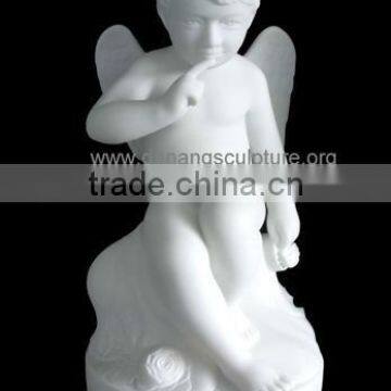 Angel little boy stone sculpture