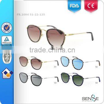 2015 new vintage style round metal sunglasses CE/FDA