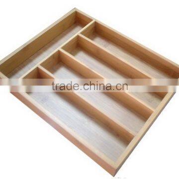 bamboo wooden kitchen cutlery flatware tray