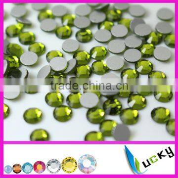 super shiny facets cut olivine nail art DMC flat back crystal rhinestones without glue