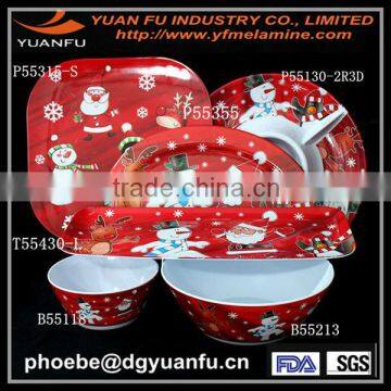 Christmas melamine dinnerwares