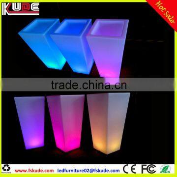Waterproof PE Plastic Decorative Tall Ladder Flower Pots With LED Light up photo-4