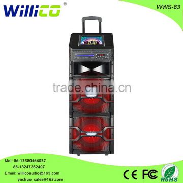 2016 willico disco Active Party Speaker with Bluetooth USB SD AUX FM MIC Inputs wws-83