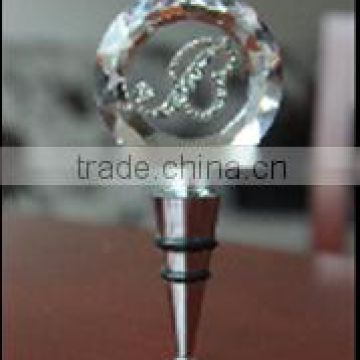 Funny crystal LETTER wine stopper