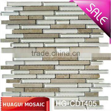 HONED JURA BEIGE LIMESTONE BLEND LINEAR GLASS -LIDO HG-CDT405