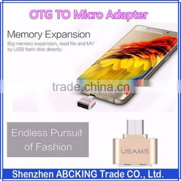 Aluminum Micro to OTG Adapter Android Converter USAMS Usb 2.0 Phone OTG For Samsung HTC play games MP3 Micro OTG Converter