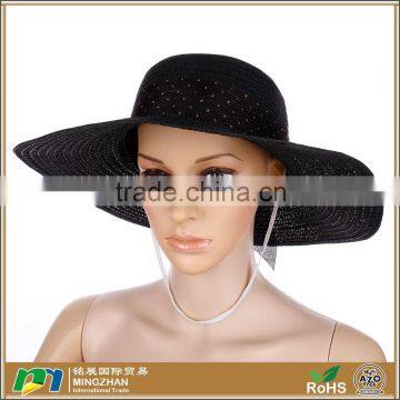 Summer Sun Protection Wide Brimmed Panama Straw Hat For Women