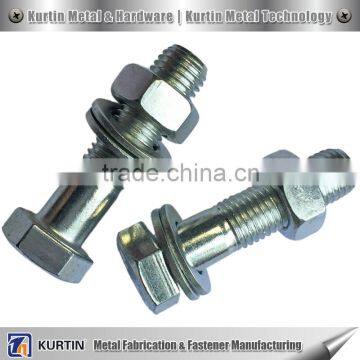 hot dip galvanized M26 hex bolt with nut