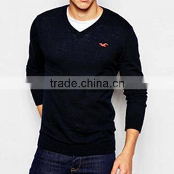 High Quality Wool Acrylic Autumn Pullover Men, Men Fashion v Neck Sweater Pullover Wholesale photo-2