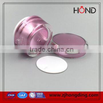 Wholesale Acrylic Silver Purple Jar 15g 30g 50g Round Oblique Jars Cosmetic Acrylic Jar Cosmetic Cream Jar 50ml