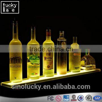 Led Lighting Base Wine Bottle Display Shelf