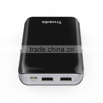 2015 Trusda E series new design10000mAh mobile rechargable charger portable manual power bank for mobile phone