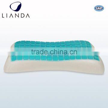 Bonus Bird-eye fabric ventilated pillowcase gel pad memory foam pillow, summer gel infused pillow, gel enhanced memory pillow