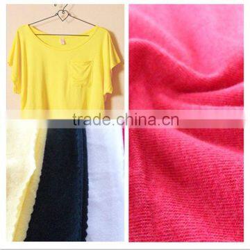 rayon cotton spandex knitted fabric T-shirt plain for dress cotton rayon fabric