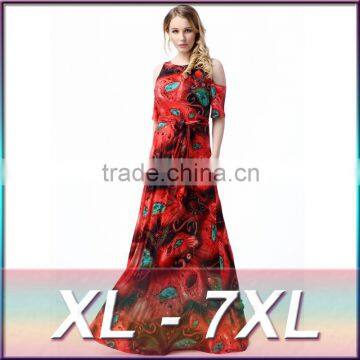 Spring 2016 new female sey strapless dress code plus neck beach silk dress