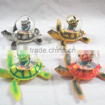 45mm polyresin turtle water globe for home decoration