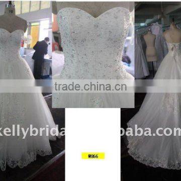 hot sale and fashion stylish Wedding dress 2011 crystal