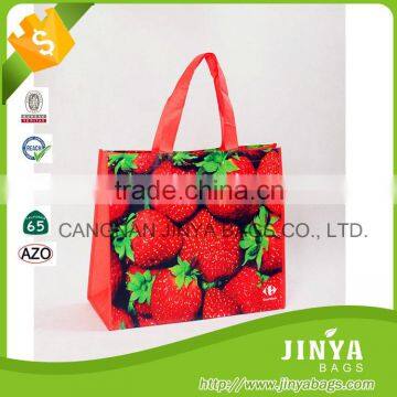 Alibaba professional pp woven folded promotional bags with handles