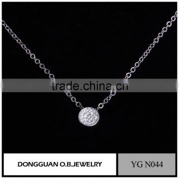 Circle AAA cz Sterling Silver Pendants Necklace /Hot Selling Micro-pave Setting Zircon photo-4