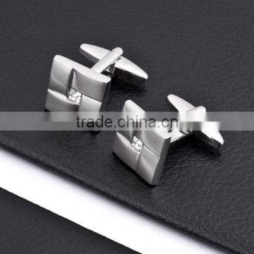 Fashional Custom Cooper White Crystal Novelty Cufflinks For Men