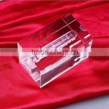 12cm Romantic Clear Engraved Crystals Love Cube For Wedding Table Decoration photo-2