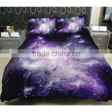 Hot sale 100% polyester 3D custom printed photo luxury microfiber bedding sheet set queen size duvet cover set