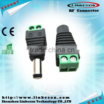 2.1*5.5*2.5MM Surveillance Camera Green DC Male Power Connector