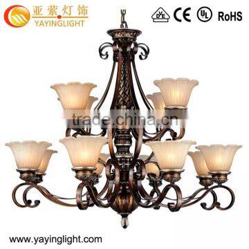 European home living room chandelier,Villa Hotel resin wrought iron chandelier