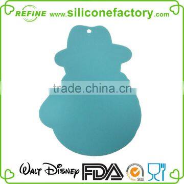 100% Food Grade Heat Resistant Silicone Pad Mat/ Coaster With Snowman Style photo-3