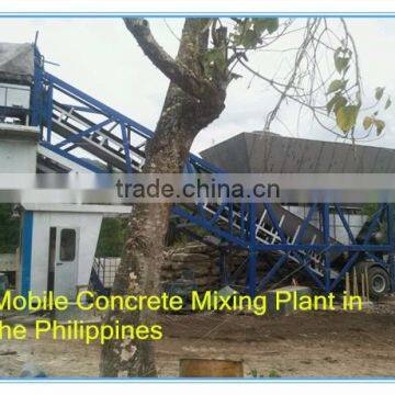 For Sale Chinese Famous Brand HONGDA YHZS50 50m3 per hour Mobile Concrete Mixing Plant