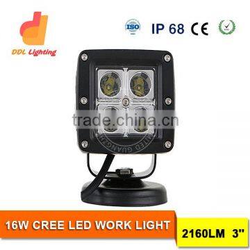 spot flood 16W led work lamp offroad led worklight square 16w led working light