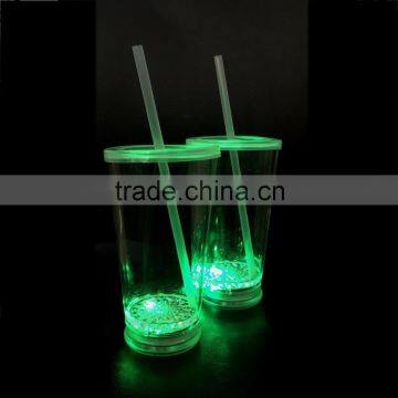 Flashing led pint glass