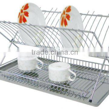 folding dish rack with tray