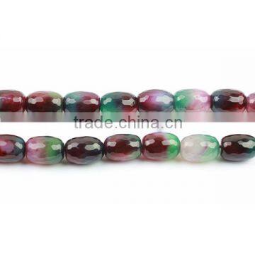 Wholesale Mixed Color Agate Faceted Column Beads Gemstone Beads(SL74178)