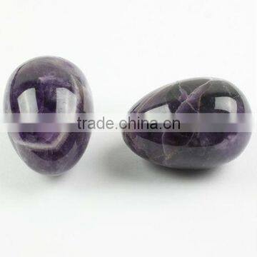 SL72510 Natural amethyst gemstone egg