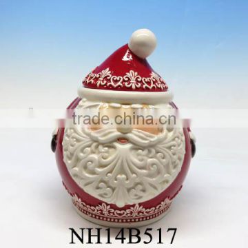 Best selling christmas ceramics collectable cookie jars factory supply