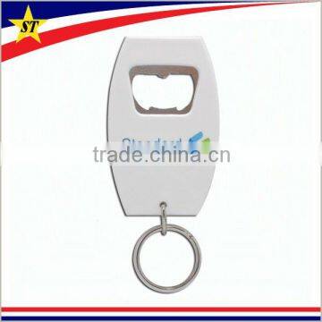 promotional custom logo printed keyring acrylic plastic beer bottle opener