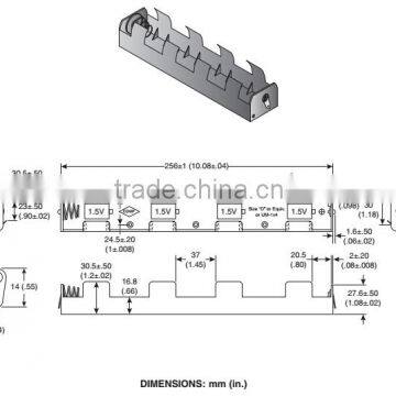 Cheap Price 4 D Cell Battery Holder With Solder Tabs photo-2