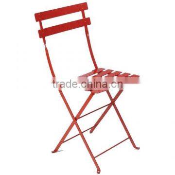 folding chair , Red metal folding chair