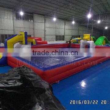 Trade Assurance Soap Inflatable Football Field outdoor,Inflatable water soccer pitch/Soap basketball field sale