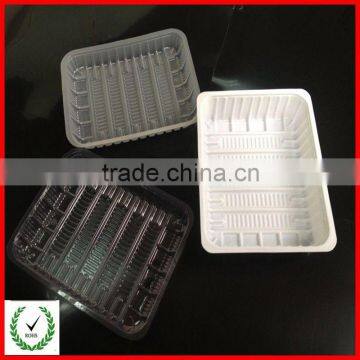 Disposable plastic food tray