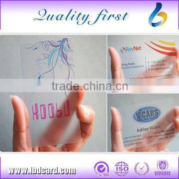 Clear Transparent PVC Business Card with Laser Code