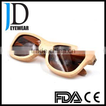High Quality Natural Wood Red Lens Cusotm Polarized Sunglasses