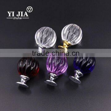 Brass Clear Chrome Plate Pumpkin Shape Glass Pulls and Knobs photo-6