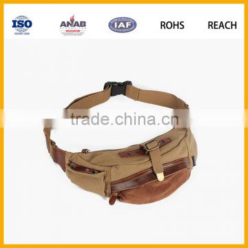 personalized brown single pocket waist bag made factory