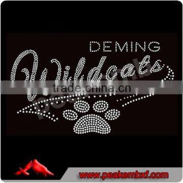 Wildcats Crystal Rinestones Iron On Transfers Custom Rhinestone Motif for kids