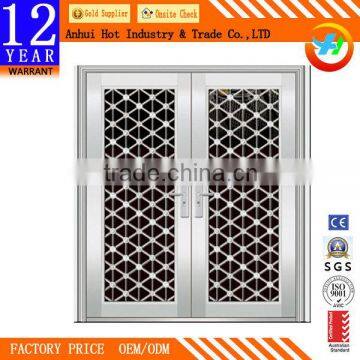 High Quality Stainless Steel Door Stopper Factory Direct Double Leaf Steel Door Price Safe Anti-theft Stainless Steel Door